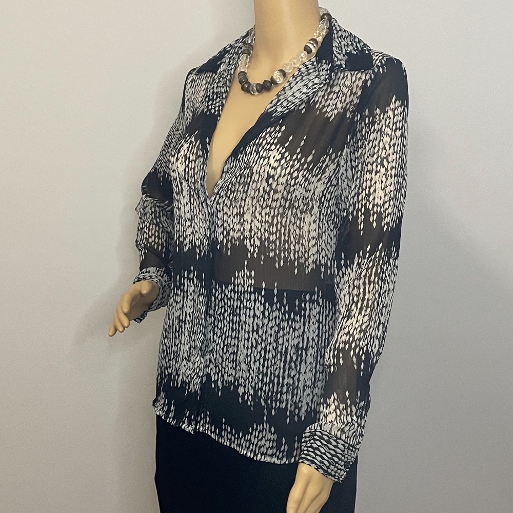 Super Chic Abstract Snake Embossed Patterned Blac… - image 7